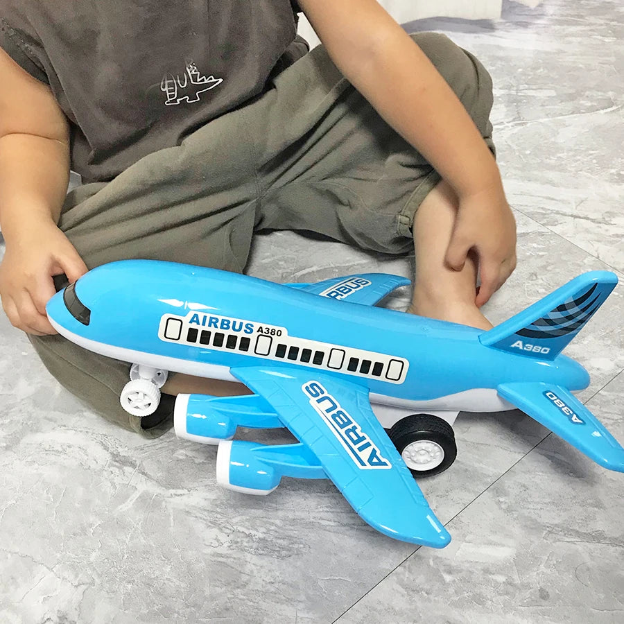 ✨ “Avión de gran tamaño para niños – Juguete de inercia realista ✈️