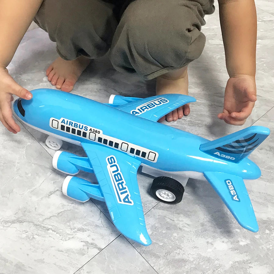 ✨ “Avión de gran tamaño para niños – Juguete de inercia realista ✈️