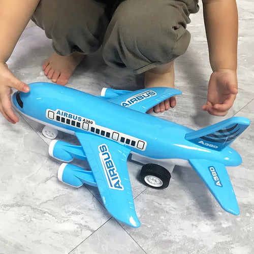 ✨ “Avión de gran tamaño para niños – Juguete de inercia realista ✈️